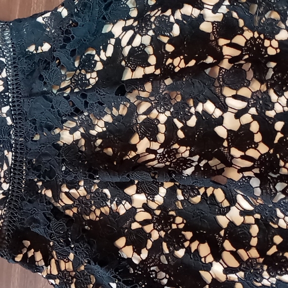 Alya Black Lace with Cream Material Backing and Peek a Boo Waist Size S - Picture 6 of 7